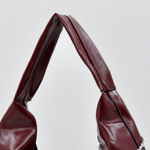 La Mattea - Borsa donna firmata Gyoiamea a sacco hono in similpelle lucida mono manico