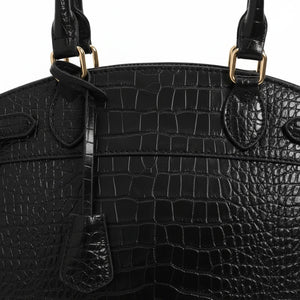 La Scagliuzza - Borsa firmata Gyoiamea a spalla bauletto tracolla casual simil pelle squamata pitonata lucida vernice