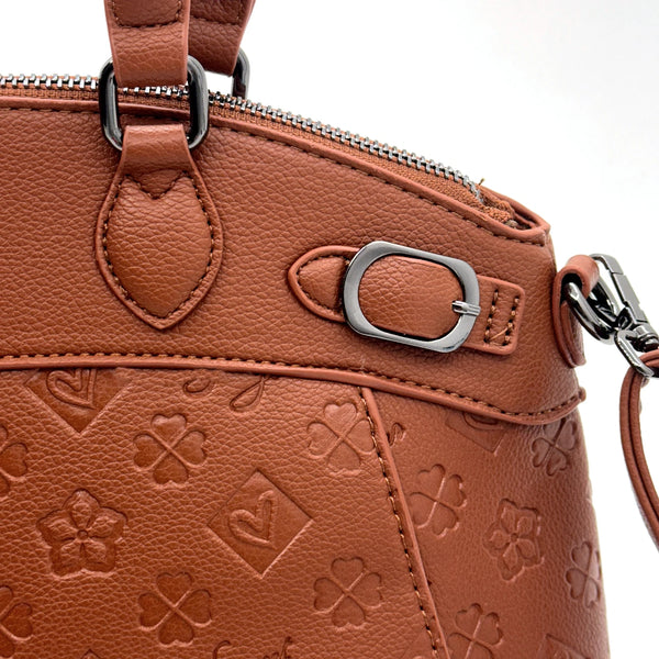 Borsa bauletto donna SWEET YEARS in simil pelle pregiata tasche con cerniera fantasia logata