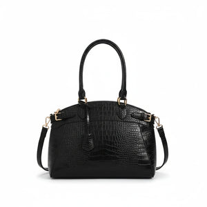 La Scagliuzza - Borsa firmata Gyoiamea a spalla bauletto tracolla casual simil pelle squamata pitonata lucida vernice