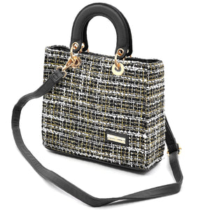 Borsa CHARRO in tessuto TWEED bouclé raffinato