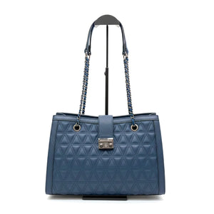 Antonio Basile - Borsa shopping a spalla tracolla trapuntata simil pelle rigida elegante casual