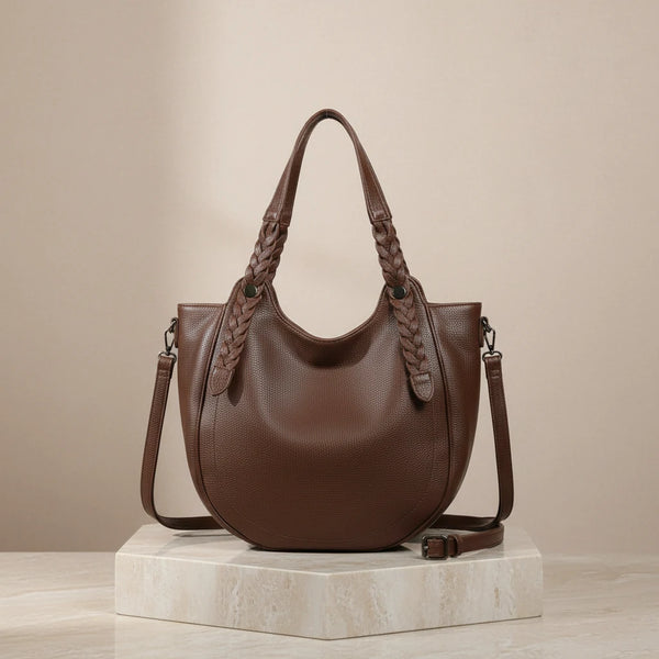 La Vanigghia - Borsa firmata Gyoiamea shopping a spalla manici intrecciati