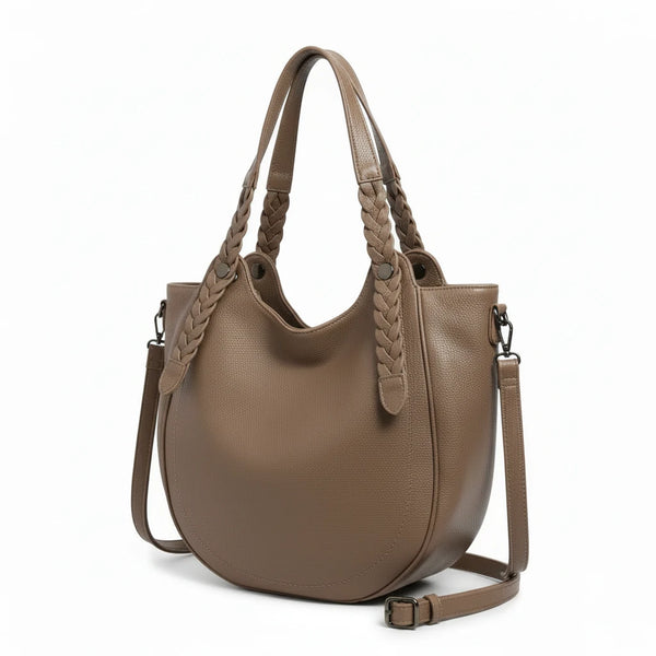 La Vanigghia - Borsa firmata Gyoiamea shopping a spalla manici intrecciati