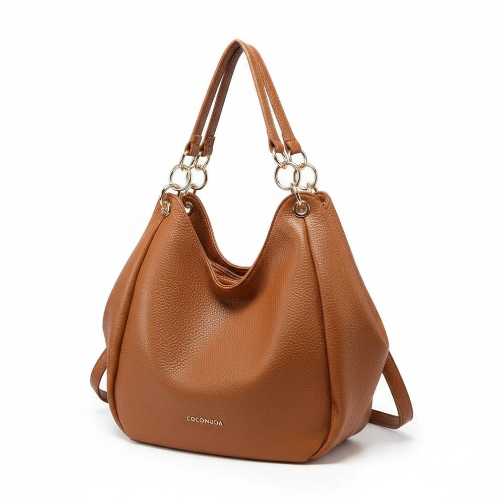 Borsa a sacco firmato COCONUDA Colletion donna spalla a tracolla simil pelle