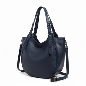 La Vanigghia - Borsa firmata Gyoiamea shopping a spalla manici intrecciati