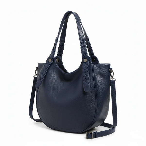 La Vanigghia - Borsa firmata Gyoiamea shopping a spalla manici intrecciati