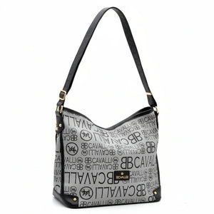 BB Cavalli borsa a sacco LIMITED EDITION fantasia logata monomanico
