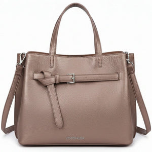 Borsa bauletto firmata biker COCONUDA a tracolla elegante casual simil pelle martellata cinturino