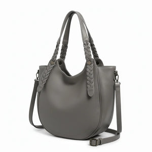 La Vanigghia - Borsa firmata Gyoiamea shopping a spalla manici intrecciati