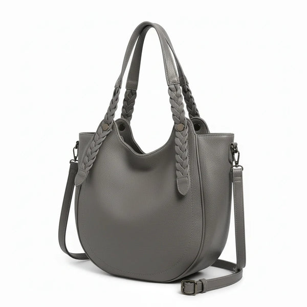 La Vanigghia - Borsa firmata Gyoiamea shopping a spalla manici intrecciati