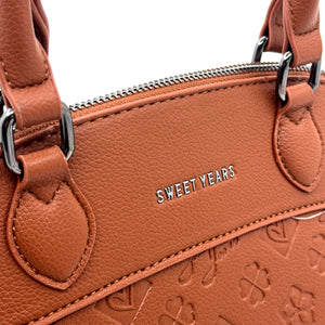 Borsa bauletto donna SWEET YEARS in simil pelle pregiata tasche con cerniera fantasia logata