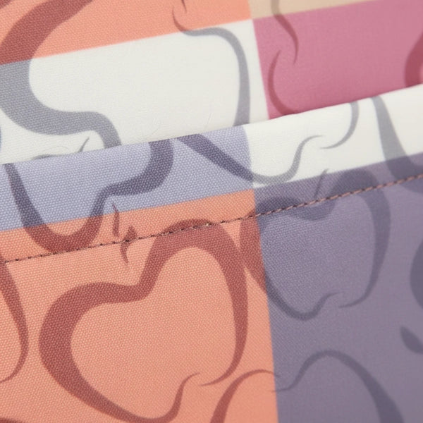 Zaino donna firmato Baci&Abbracci multitasche fantasia logo impermeabile zip zainetto