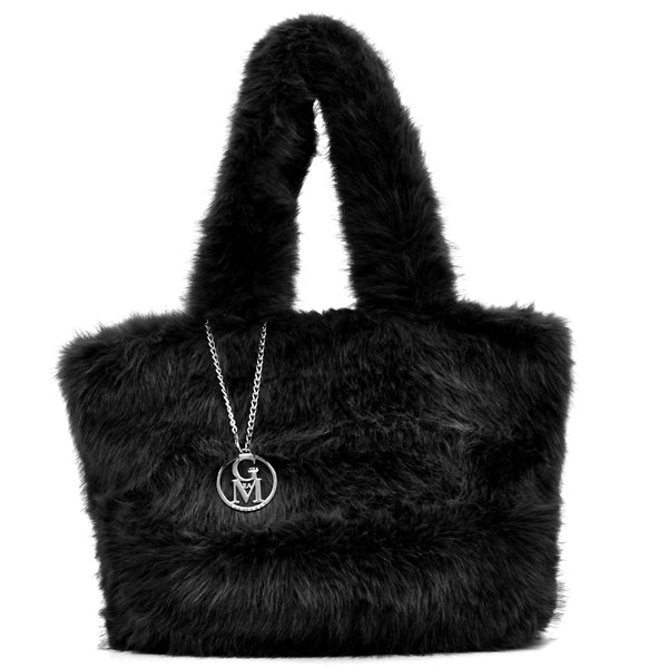 L'orsacchiotta - Borsa firmata Gyoiamea in eco pelliccia morbida teddy pelo a shopping