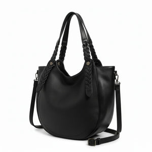 La Vanigghia - Borsa firmata Gyoiamea shopping a spalla manici intrecciati