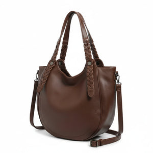 La Vanigghia - Borsa firmata Gyoiamea shopping a spalla manici intrecciati