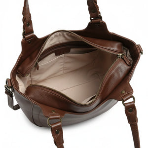 La Vanigghia - Borsa firmata Gyoiamea shopping a spalla manici intrecciati