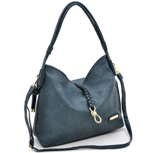 CHARRO - Borsa morbida a sacco hobo capiente unica tinta nuovo monomanico