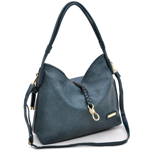 CHARRO - Borsa morbida a sacco hobo capiente unica tinta nuovo monomanico