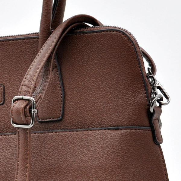 CHARRO - Borsa shopping a spalla grande tracolla casual simil pelle venata ufficio