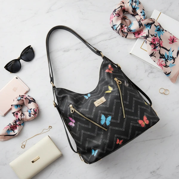 Coveri Active 2in1 borsa zaino LIMITED EDITION fantasia farfalle