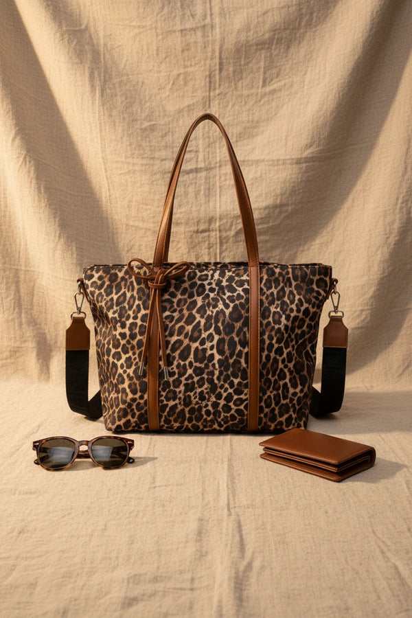 Borsa a fantasia animalier leopard firmata COCONUDA Colletion donna spalla a tracolla simil pelle nuova shopping (Copia)