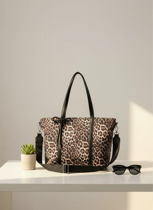 Borsa a fantasia animalier leopard firmata COCONUDA Colletion donna spalla a tracolla simil pelle nuova shopping (Copia)