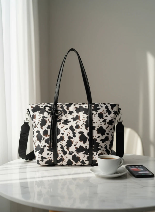 Borsa a fantasia animalier leopard firmata COCONUDA Colletion donna spalla a tracolla simil pelle nuova shopping (Copia)