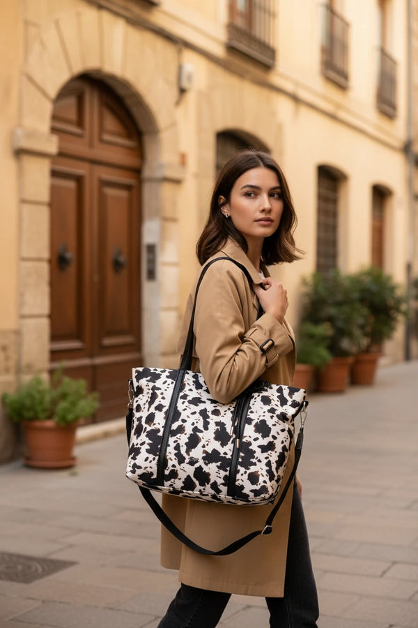Borsa a fantasia animalier leopard firmata COCONUDA Colletion donna spalla a tracolla simil pelle nuova shopping (Copia)