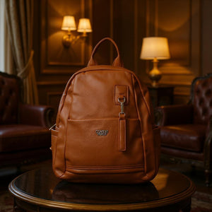 Zaino in eco Pelle Coveri World - Elegante e Resistente, Donna , Zaino Casual con Tasca Frontale con Zip e Tasche Laterali, Perfetto per Uso Quotidiano e Lavoro
