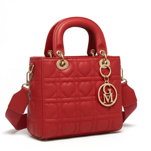 La Cristina - Borsa a bauletto borsetta firmata GYOIAMEA a mano tracolla trapuntata simil pelle