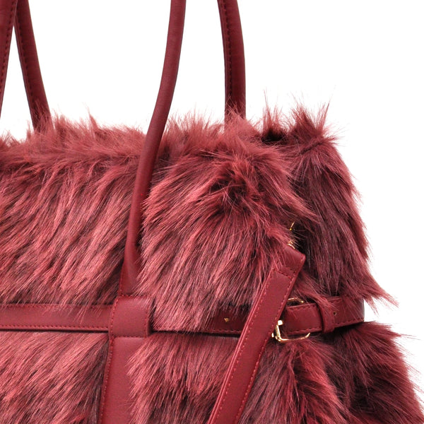 A Bedda - Borsa firmata Gyoiamea in eco pelliccia morbida teddy pelo