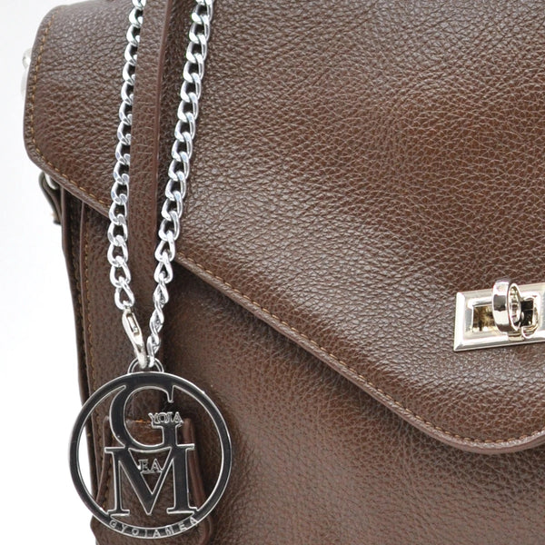 La Gennara - Borsa multitasche firmata Gyoiamea giornaliera elegante zip platta bauletto capiente messaggera