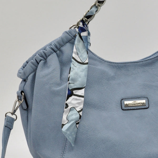 Borsa + omaggio foulard  firmata CHARRO donna spalla manici a catena e tracolla simil pelle