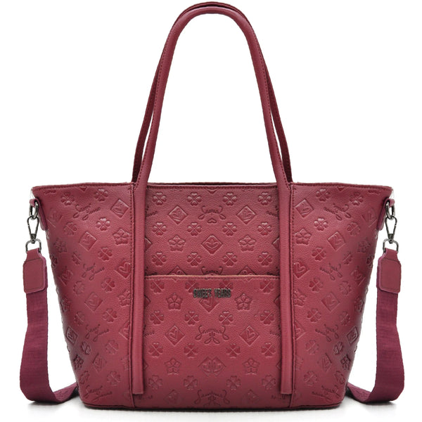 Borsa firmata SWEET YEARS in simil pelle pregiata tasche con cerniera fantasia logata originale