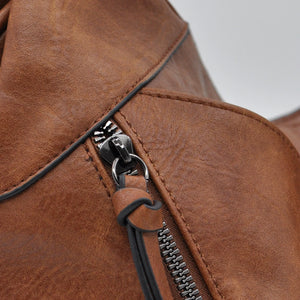 Borsa a sacco firmato da Nazareno Gabrielli Colletion donna spalla a tracolla simil pelle zip frontali