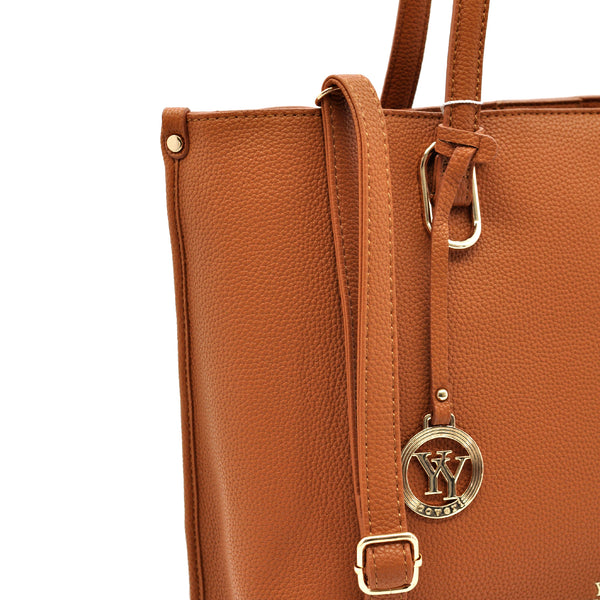 YY COVERI Borsa shopping firmata spalla e tracolla