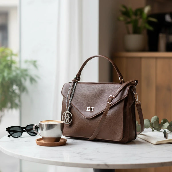 La Gennara - Borsa multitasche firmata Gyoiamea giornaliera elegante zip platta bauletto capiente messaggera