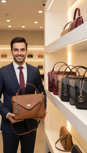 La Gennara - Borsa multitasche firmata Gyoiamea giornaliera elegante zip platta bauletto capiente messaggera