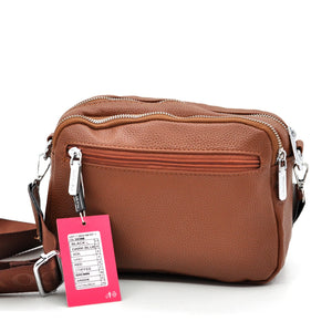 YYcoveri Borsa firmata a mano e tracolla borsetta con molte chiusure con zip simil pelle martellata