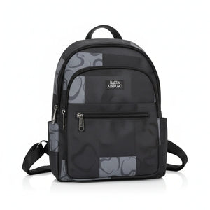 Zaino 2in1 trasformabile donna firmato Baci&Abbracci multitasche fantasia logo impermeabile zip zainetto