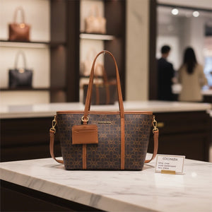 Borsa firmata shopping COCONUDA Colletion donna spalla a tracolla simil pelle nuova fantasia logo