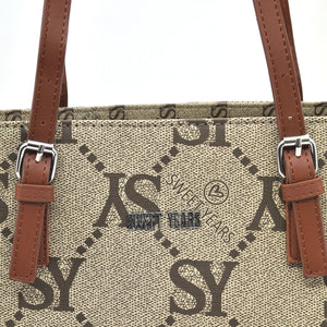 Borsa donna firmata Sweet Years in simil pelle grande tote shopping con tracolla e spalla