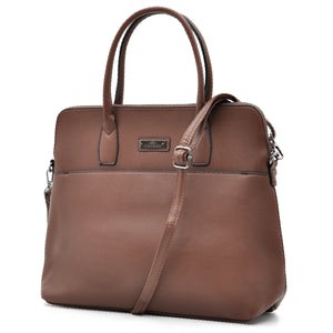 CHARRO - Borsa shopping a spalla grande tracolla casual simil pelle venata ufficio