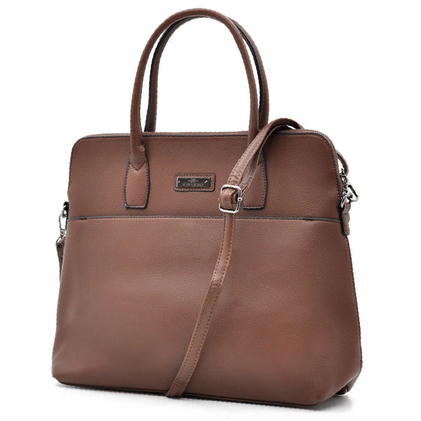 CHARRO - Borsa shopping a spalla grande tracolla casual simil pelle venata ufficio