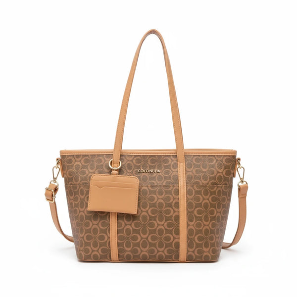 Borsa firmata shopping COCONUDA Colletion donna spalla a tracolla simil pelle nuova fantasia logo