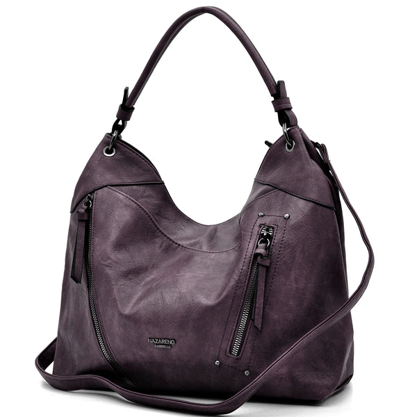 Borsa a sacco firmato da Nazareno Gabrielli Colletion donna spalla a tracolla simil pelle zip frontali