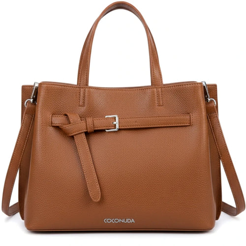 Borsa bauletto firmata biker COCONUDA a tracolla elegante casual simil pelle martellata cinturino