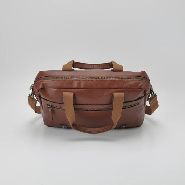 Borsa Uomo firmato B. Cavalli Cartella Tracolla in Pelle Sintetica Marrone — Ventiquattrore Casual Business