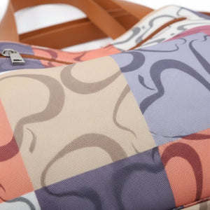 Zaino 2in1 trasformabile donna firmato Baci&Abbracci multitasche fantasia logo impermeabile zip zainetto